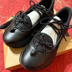 NEW! SOLD OUT! Hoka One Black Laced Mary Jane Sneakers Size 41.25/9-10